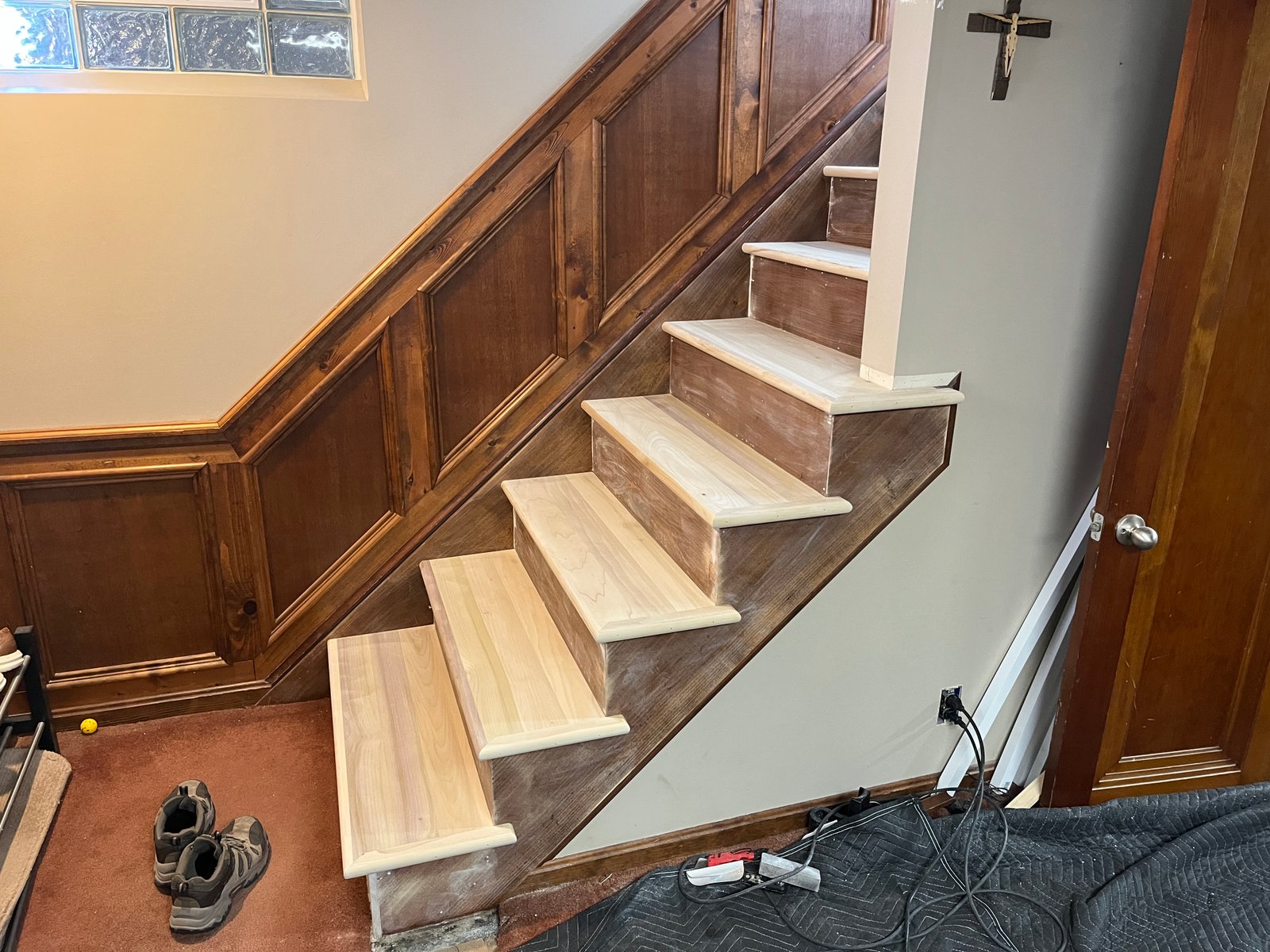 Raw treads installed